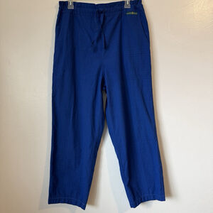 Women’s Global Kiwis 100% Cotton Lightweight Drawstring Pants Royal Blue Size LG